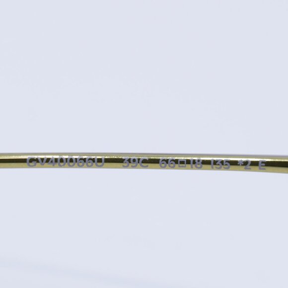 Givenchy GV40066U 39C Sunglasses Yellow Geometric Frame, Smoke Mirror Lenses - Picture 6 of 10